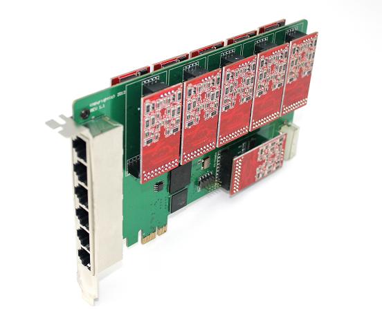 YD-TDM2400E 24 fxo/fxs PCI-E asterisk card